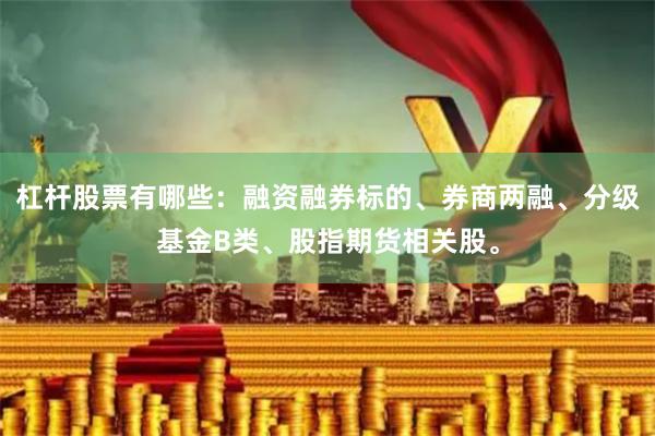 杠杆股票有哪些：融资融券标的、券商两融、分级基金B类、股指期货相关股。